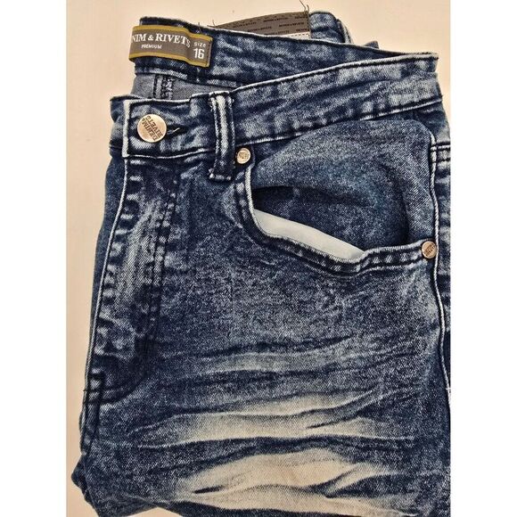 Denim & Rivet Premium Distressed Blue Denim Jeans Size 16 With Stylish Ripped De - Picture 5 of 8